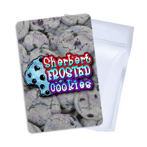 Sherbert Frosted Cookies Mylar Bag Labels