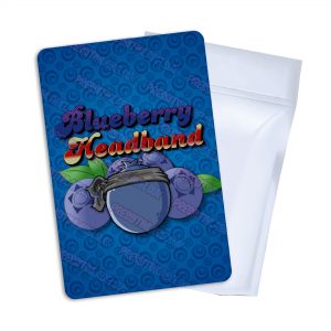 Blueberry Headband Mylar Bag Labels